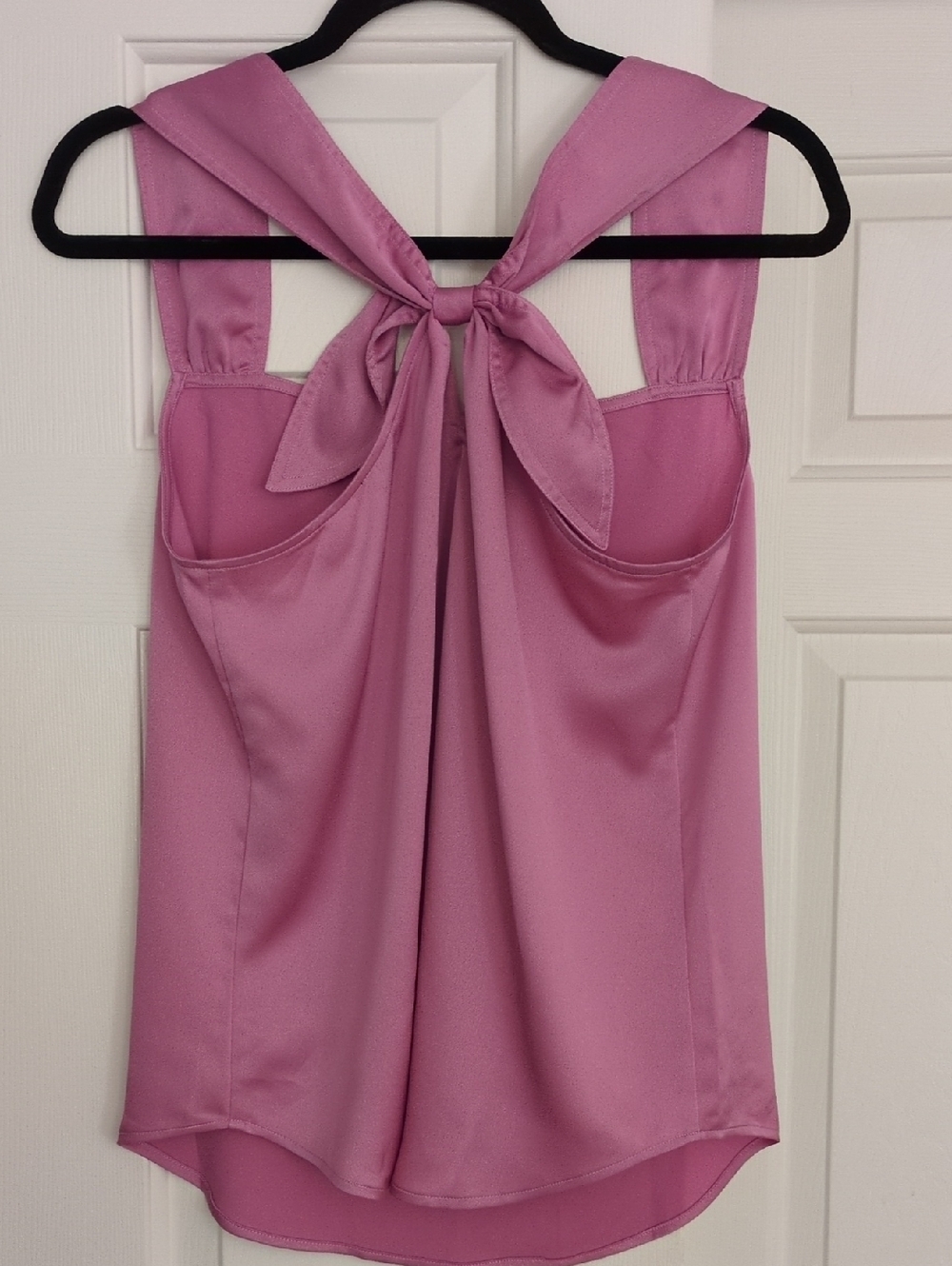NWT Ann Taylor Women's Pink Tie-Back Sleeveless Blouse